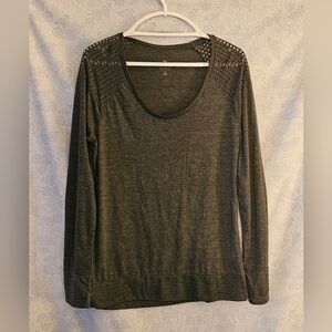✨️ Balance Collection Women's Vented Long-sleeved Top ~ Large/ Charcoal Heather